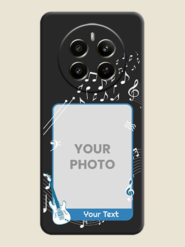 Custom Musical Theme Design with Text - Photo on Space Black Soft Matte Mobile Case - Realme 12 Plus 5G - alternate view