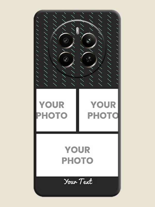 Custom Cross Dotted Pattern with 2 Image Holder on Personalised Space Black Soft Matte Cases - Realme 12 Plus 5G - alternate view