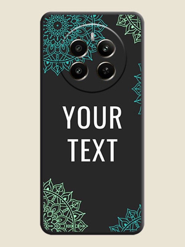 Custom Your Name with Floral Design on Space Black Custom Soft Matte Back Cover - Realme 12 Plus 5G - alternate view