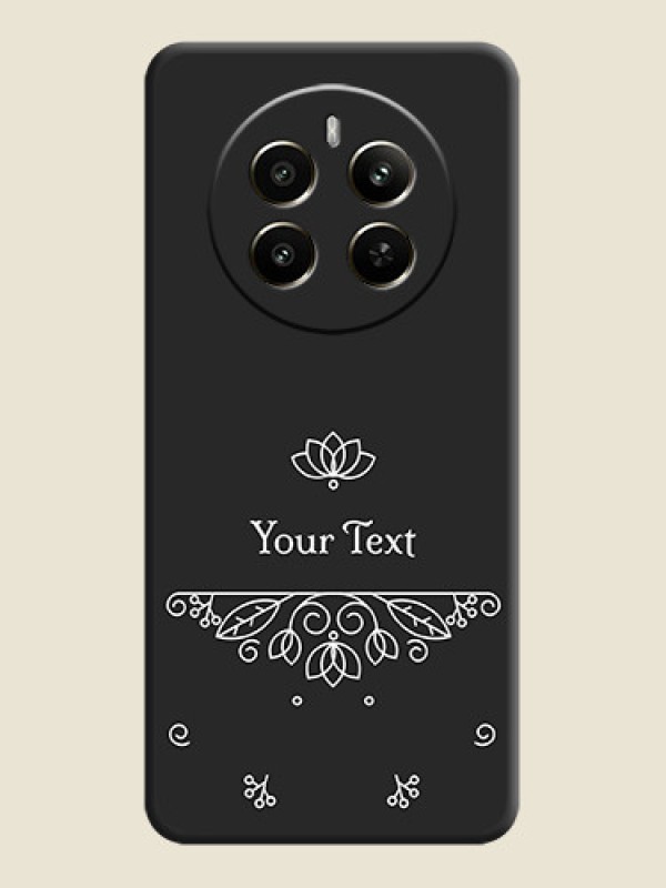 Custom Lotus Garden Custom Text On Space Black Personalized Soft Matte Phone Covers - Realme 12 Plus 5G - alternate view