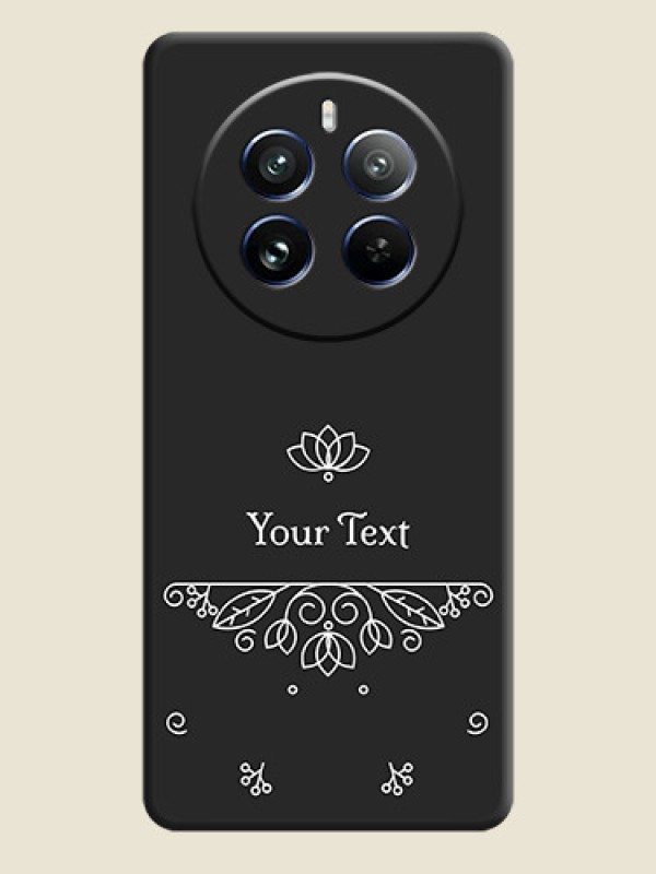 Custom Lotus Garden Custom Text On Space Black Personalized Soft Matte Phone Covers - Realme 12 Pro 5G - alternate view