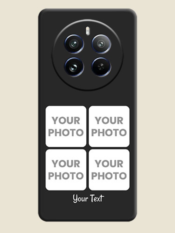 Custom Floral Art with 6 Image Holder - Photo on Space Black Soft Matte Mobile Case - Realme 12 Pro Plus 5G - alternate view