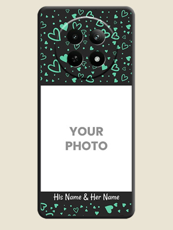 Custom Sea Green Indefinite Love Pattern - Photo on Space Black Soft Matte Mobile Cover - Realme 12X 5G - alternate view