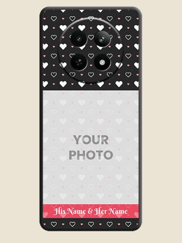 Custom White Color Love Symbols with Text Design - Photo on Space Black Soft Matte Phone Cover - Realme 12X 5G - alternate view