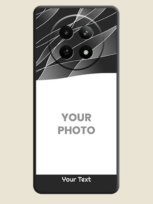Custom Mixed Wave Lines - Photo on Space Black Soft Matte Mobile Cover - Realme 12X 5G - alternate view
