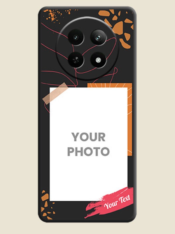 Custom Orange Photo Frame on Space Black Custom Soft Matte Phone Back Cover - Realme 12X 5G - alternate view
