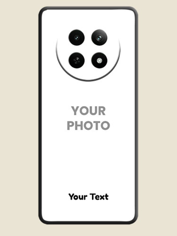 Custom Full Single Pic Upload With Text On Space Black Personalized Soft Matte Phone Covers - Realme 12X 5G - alternate view