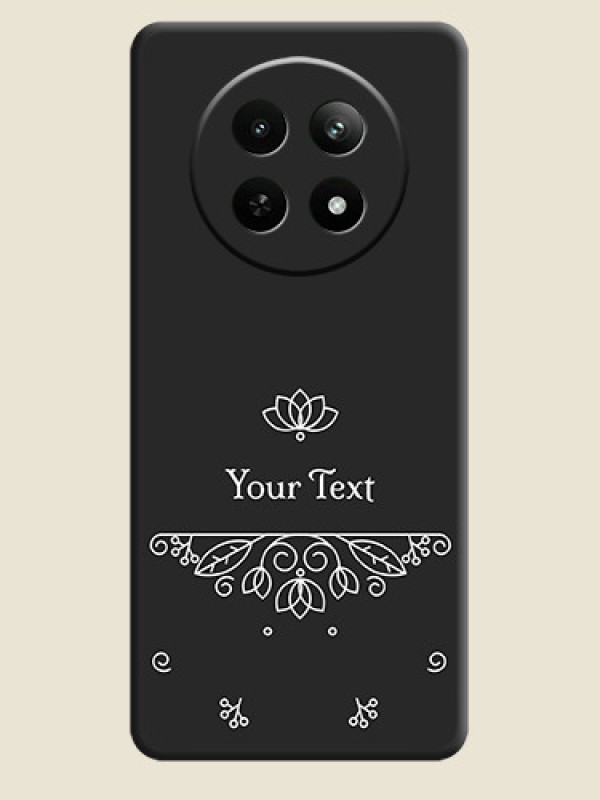 Custom Lotus Garden Custom Text On Space Black Personalized Soft Matte Phone Covers - Realme 12X 5G - alternate view