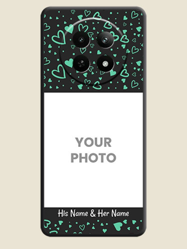 Custom Sea Green Indefinite Love Pattern on Photo On Space Black Custom Soft Matte Mobile Back Cover - Realme 13 5G - alternate view