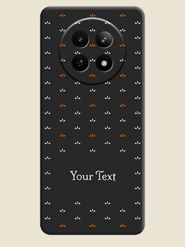 Custom Simple Pattern With Custom Text On Space Black Custom Soft Matte Mobile Back Cover - Realme 13 5G - alternate view