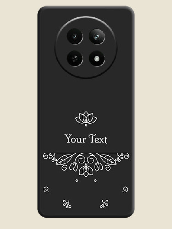 Custom Lotus Garden Custom Text On Space Black Custom Soft Matte Mobile Back Cover - Realme 13 5G - alternate view