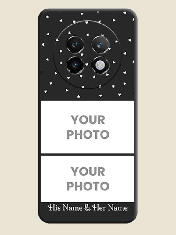 Custom Miniature Love Symbols with Name On Space Black Custom Soft Matte Mobile Back Cover - Realme 13 Plus 5G - alternate view