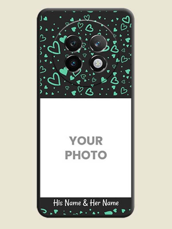 Custom Sea Green Indefinite Love Pattern on Photo On Space Black Custom Soft Matte Mobile Back Cover - Realme 13 Plus 5G - alternate view