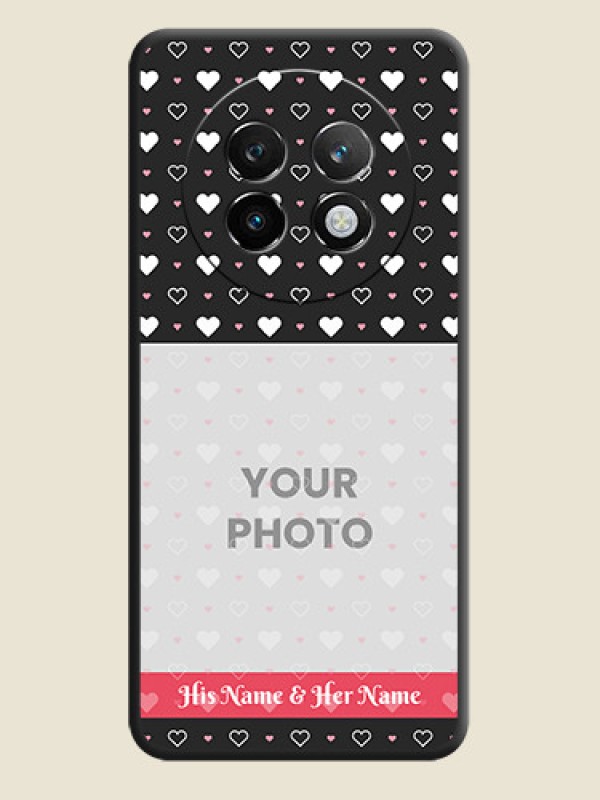 Custom White Color Love Symbols with Text Design on Photo On Space Black Custom Soft Matte Mobile Back Cover - Realme 13 Plus 5G - alternate view