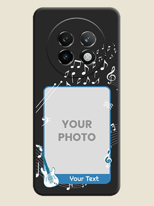 Custom Musical Theme Design with Text on Photo On Space Black Custom Soft Matte Mobile Back Cover - Realme 13 Plus 5G - alternate view