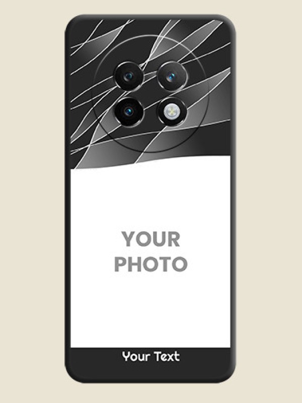 Custom Mixed Wave Lines on Photo On Space Black Custom Soft Matte Mobile Back Cover - Realme 13 Plus 5G - alternate view