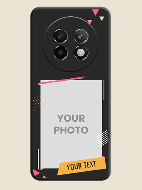 Custom Photo Frame with Triangle Small Dots on Photo On Space Black Custom Soft Matte Mobile Back Cover - Realme 13 Plus 5G - alternate view