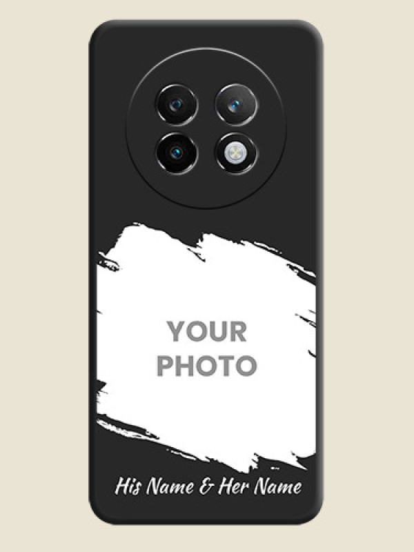 Custom Grunge Brush Strokes on Photo On Space Black Custom Soft Matte Mobile Back Cover - Realme 13 Plus 5G - alternate view