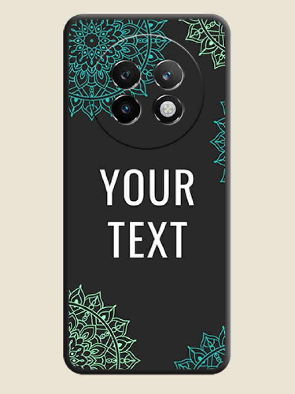 Custom Your Name with Floral Design On Space Black Custom Soft Matte Mobile Back Cover - Realme 13 Plus 5G - alternate view
