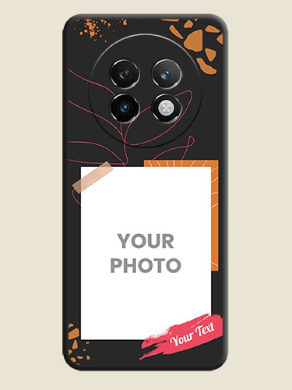 Custom Orange Photo Frame On Space Black Custom Soft Matte Mobile Back Cover - Realme 13 Plus 5G - alternate view