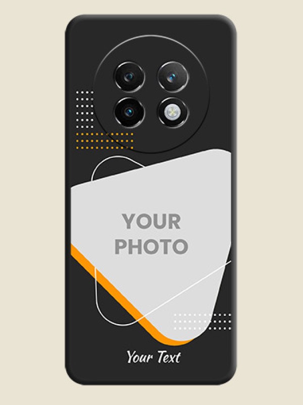 Custom Yellow Triangle on Photo On Space Black Custom Soft Matte Mobile Back Cover - Realme 13 Plus 5G - alternate view