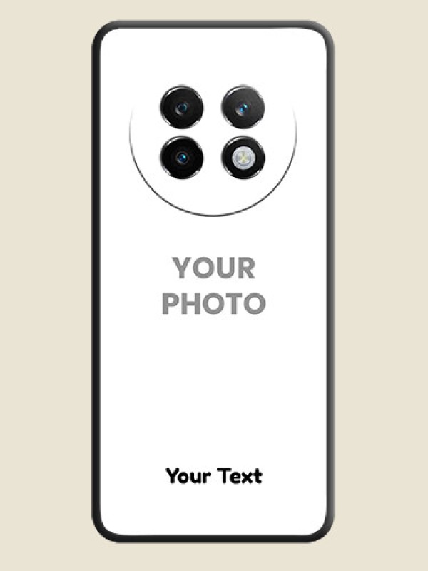 Custom Full Single Pic Upload With Text On Space Black Custom Soft Matte Mobile Back Cover - Realme 13 Plus 5G - alternate view