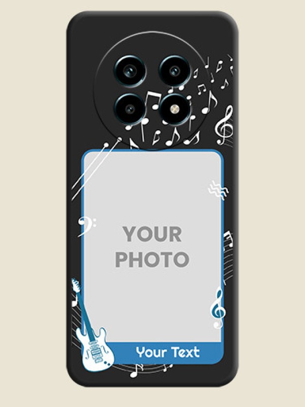 Custom Musical Theme Design with Text on Photo On Space Black Custom Soft Matte Mobile Back Cover - Realme 13 Pro 5G - alternate view
