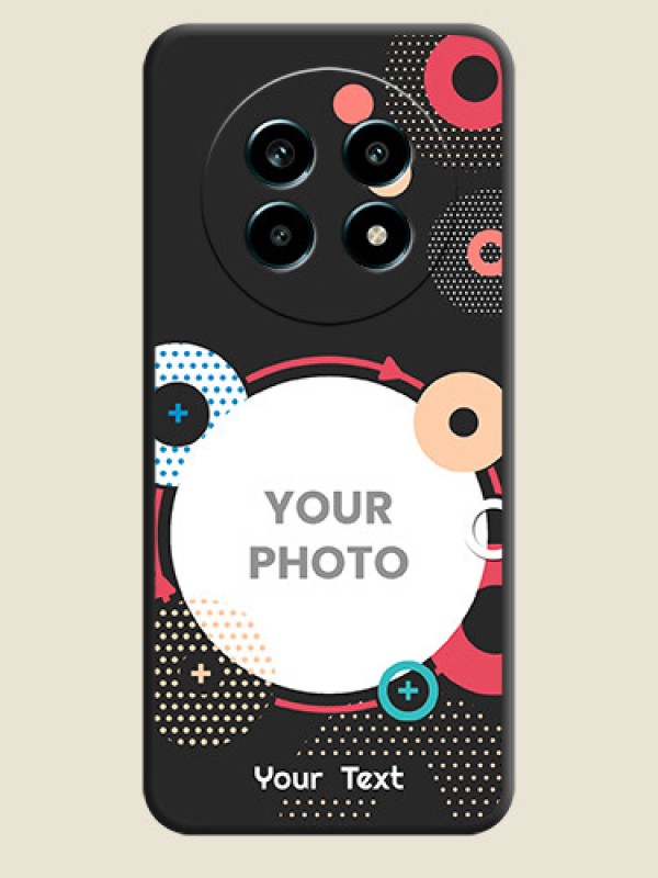 Custom Multicoloured Round Image On Space Black Custom Soft Matte Mobile Back Cover - Realme 13 Pro 5G - alternate view