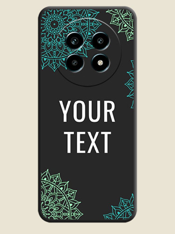 Custom Your Name with Floral Design On Space Black Custom Soft Matte Mobile Back Cover - Realme 13 Pro 5G - alternate view