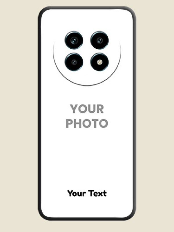 Custom Full Single Pic Upload With Text On Space Black Custom Soft Matte Mobile Back Cover - Realme 13 Pro 5G - alternate view