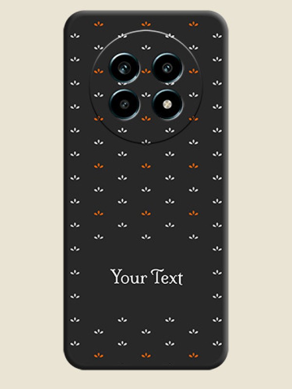Custom Simple Pattern With Custom Text On Space Black Custom Soft Matte Mobile Back Cover - Realme 13 Pro 5G - alternate view