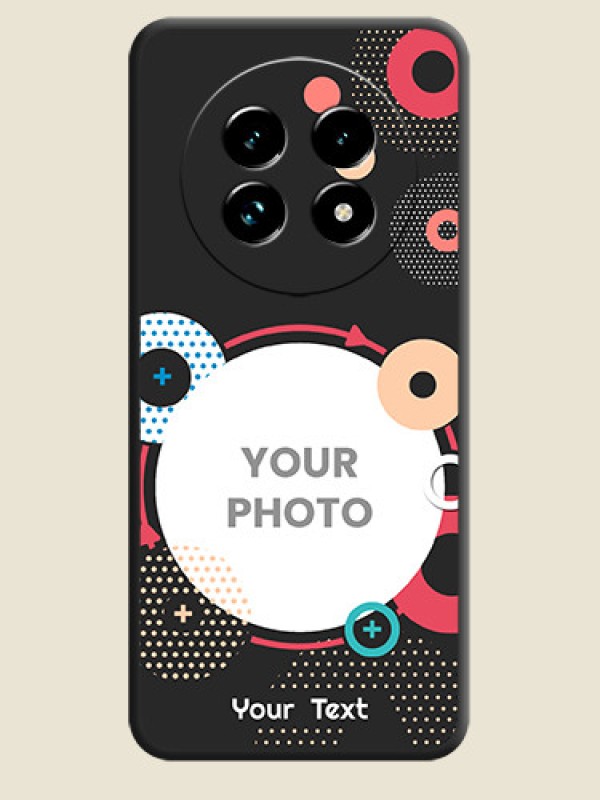 Custom Multicoloured Round Image On Space Black Custom Soft Matte Mobile Back Cover - Realme 13 Pro Plus 5G - alternate view