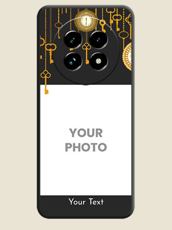 Custom Decorative Design with Text On Space Black Custom Soft Matte Mobile Back Cover - Realme 13 Pro Plus 5G - alternate view