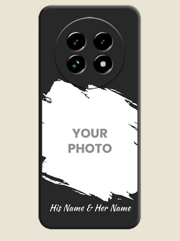 Custom Grunge Brush Strokes on Photo On Space Black Custom Soft Matte Mobile Back Cover - Realme 13 Pro Plus 5G - alternate view