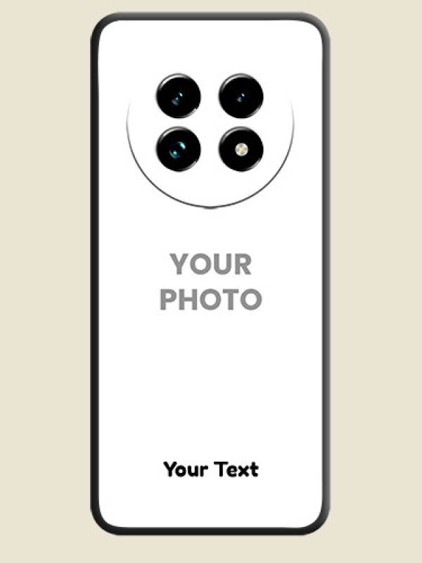 Custom Full Single Pic Upload With Text On Space Black Custom Soft Matte Mobile Back Cover - Realme 13 Pro Plus 5G - alternate view