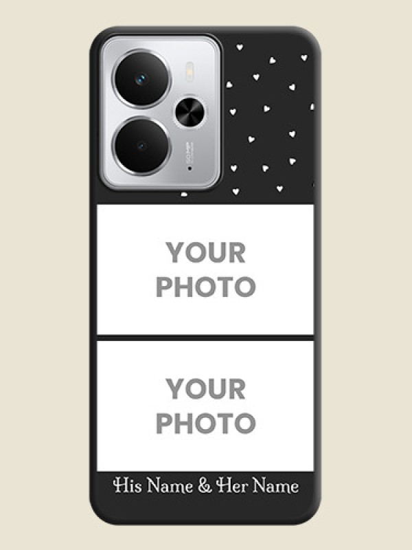 Custom Miniature Love Symbols with Name On Space Black Custom Soft Matte Mobile Back Cover - Realme 14 5G - alternate view