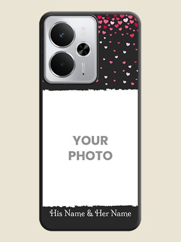 Custom Fall in Love with Your Partner on Photo On Space Black Custom Soft Matte Mobile Back Cover - Realme 14 5G - alternate view