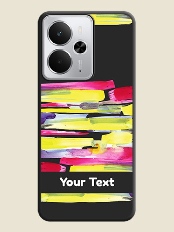 Custom Brush Coloured On Space Black Custom Soft Matte Mobile Back Cover - Realme 14 5G - alternate view