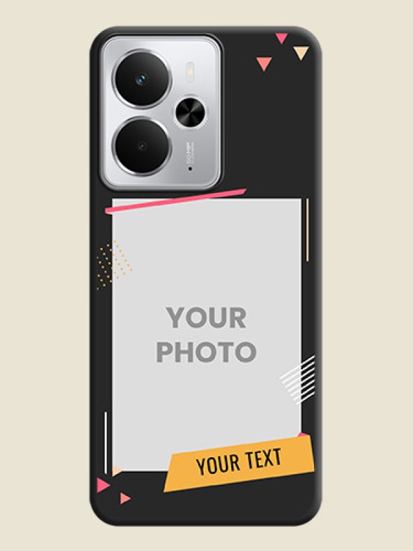 Custom Photo Frame with Triangle Small Dots on Photo On Space Black Custom Soft Matte Mobile Back Cover - Realme 14 5G - alternate view