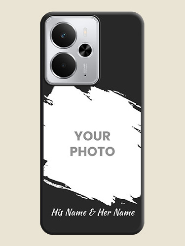 Custom Grunge Brush Strokes on Photo On Space Black Custom Soft Matte Mobile Back Cover - Realme 14 5G - alternate view