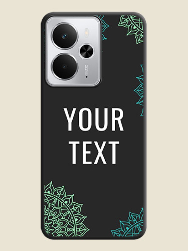 Custom Your Name with Floral Design On Space Black Custom Soft Matte Mobile Back Cover - Realme 14 5G - alternate view