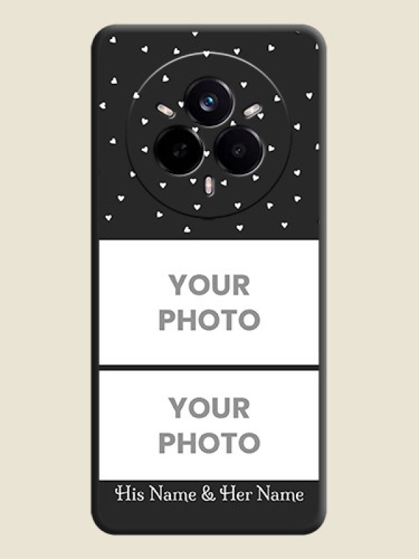 Custom Miniature Love Symbols with Name On Space Black Custom Soft Matte Mobile Back Cover - Realme 14 Pro 5G - alternate view