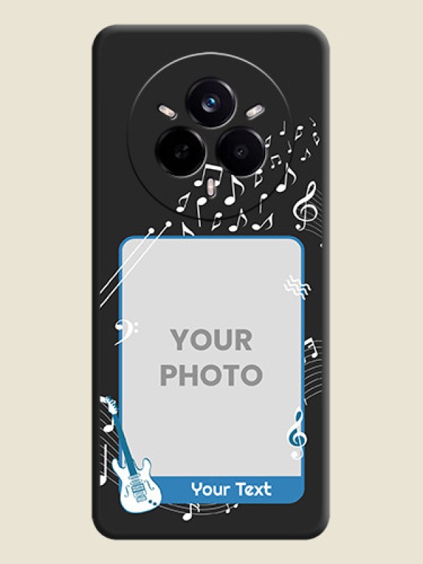 Custom Musical Theme Design with Text on Photo On Space Black Custom Soft Matte Mobile Back Cover - Realme 14 Pro 5G - alternate view