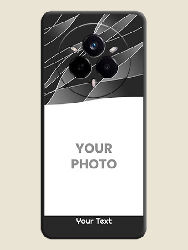 Custom Mixed Wave Lines on Photo On Space Black Custom Soft Matte Mobile Back Cover - Realme 14 Pro 5G - alternate view