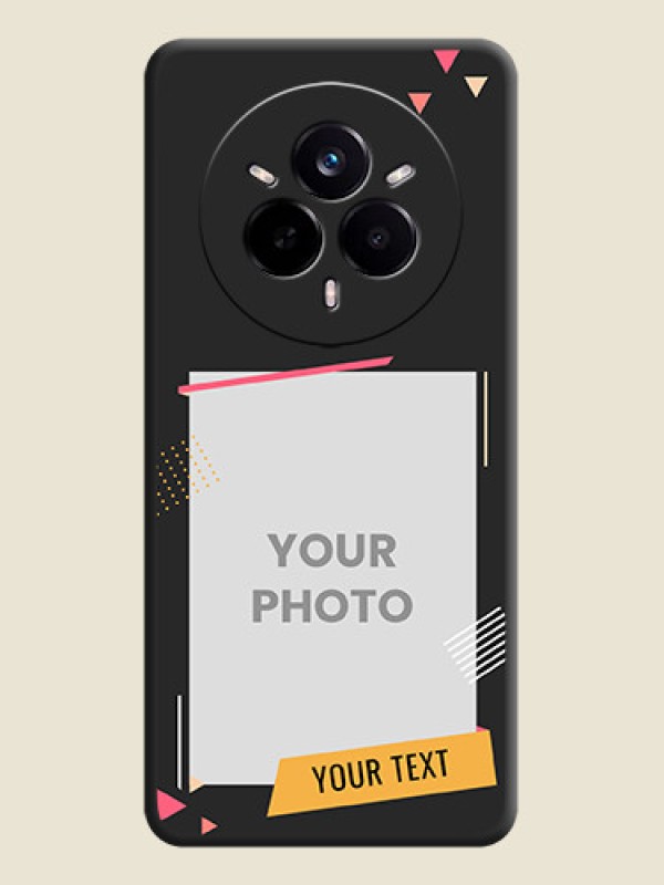 Custom Photo Frame with Triangle Small Dots on Photo On Space Black Custom Soft Matte Mobile Back Cover - Realme 14 Pro 5G - alternate view
