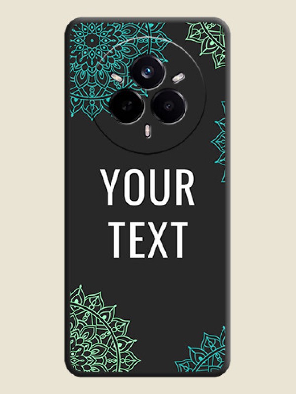 Custom Your Name with Floral Design On Space Black Custom Soft Matte Mobile Back Cover - Realme 14 Pro 5G - alternate view