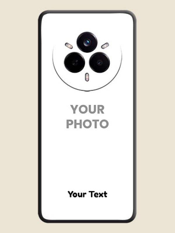 Custom Full Single Pic Upload With Text On Space Black Custom Soft Matte Mobile Back Cover - Realme 14 Pro 5G - alternate view