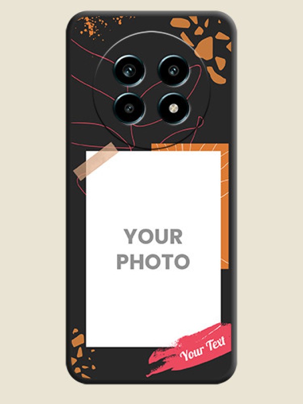 Custom Orange Photo Frame On Space Black Custom Soft Matte Mobile Back Cover - Realme 14 Pro Lite 5G - alternate view