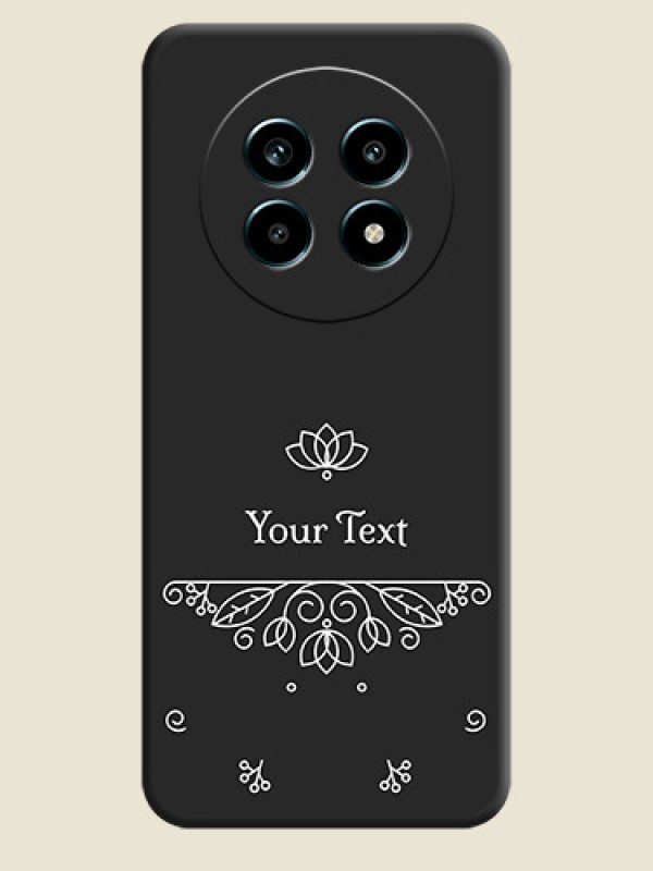 Custom Lotus Garden Custom Text On Space Black Custom Soft Matte Mobile Back Cover - Realme 14 Pro Lite 5G - alternate view