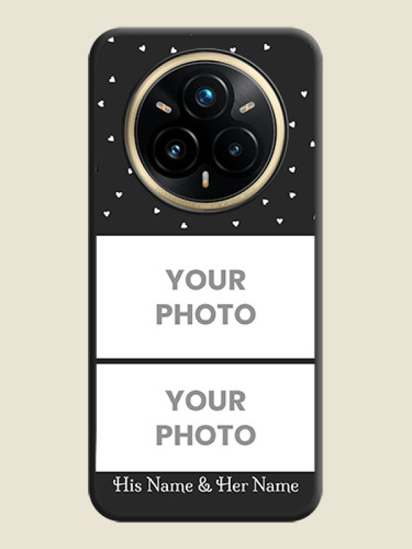 Custom Miniature Love Symbols with Name On Space Black Custom Soft Matte Mobile Back Cover - Realme 14 Pro Plus 5G - alternate view